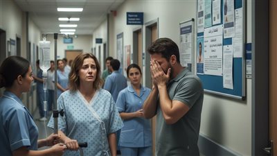 بعد شهرين فقط من الطلاق، وجدتها أمامي تتجوّل في المستشفى… وعندما عرفت الحقيقة، انهرت تمامًا.