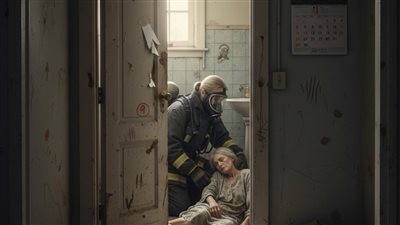 عندما كسر رجل الأطفاء الباب