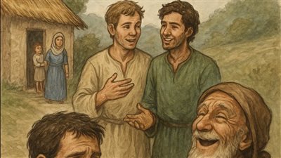 رجل فقير تزوج من امرأة وأنجبا