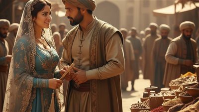 قصة و عبرة شاغلت إمرأة أحد التجار في السوق