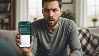 أخذ الزوج هاتف زوجته المشابِهَ لهاتفه
