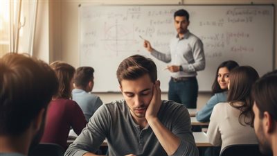 نام في محاضرة رياضيات
